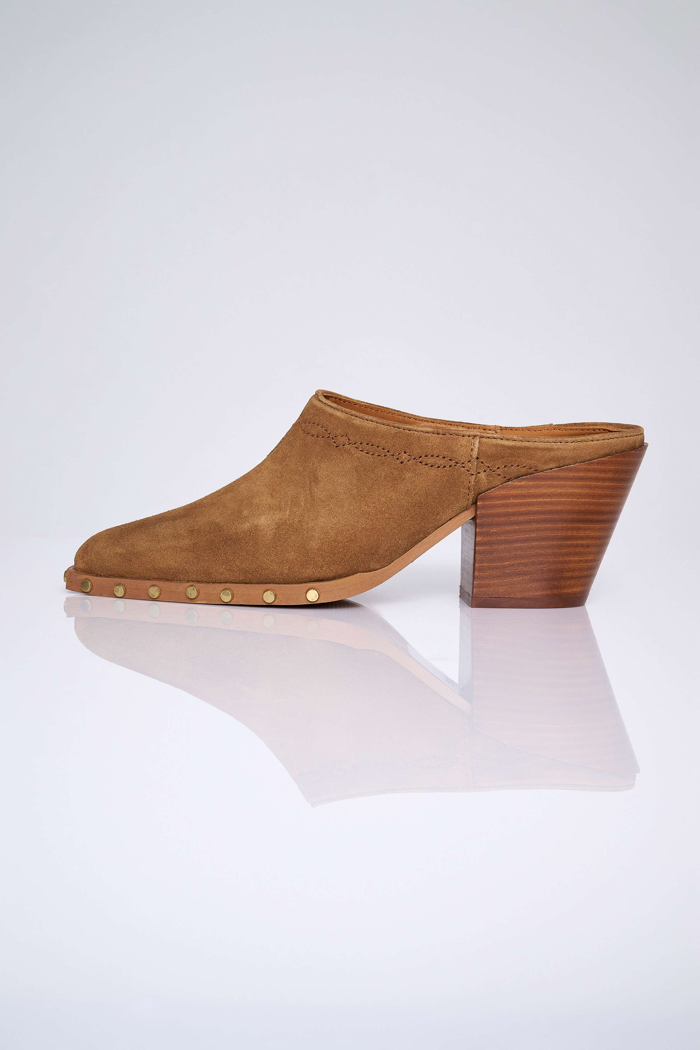 Mules suede με τακούνι - 5206634820716