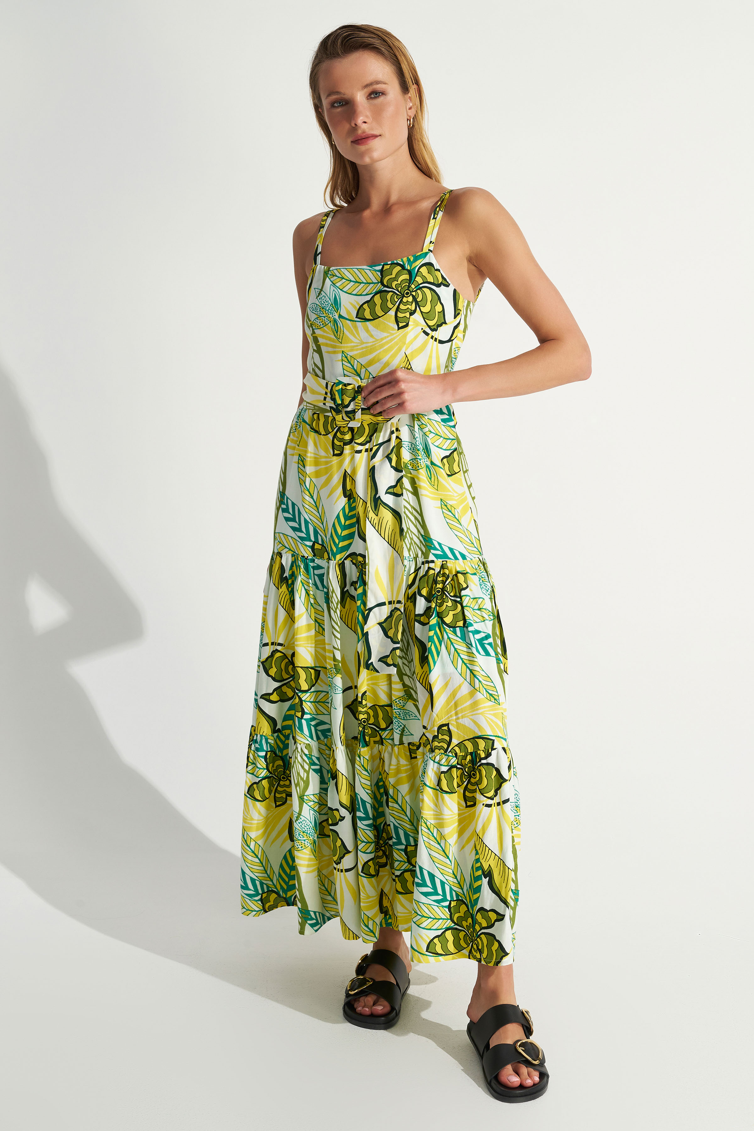 Φόρεμα με tropical prints - 5207251863827