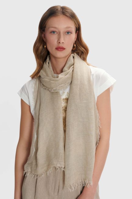 Solid color scarf - Beige