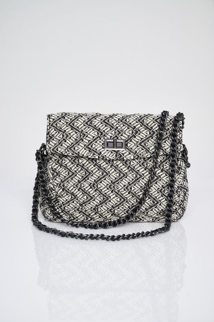 Knitted shoulder bag - Black