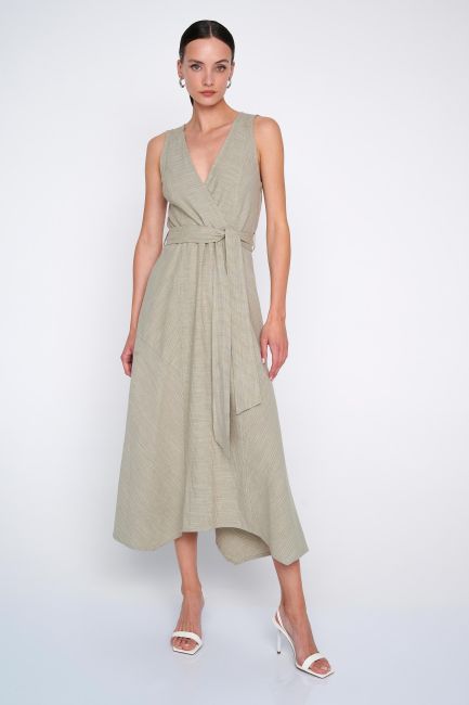 Maxi sleeveless dress - Light khaki