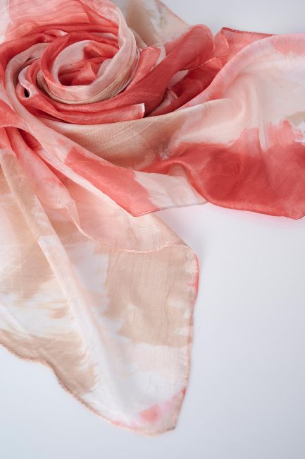 Patterned silk scarf - Multicolor