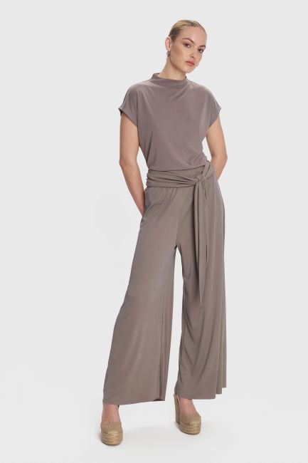 Molded belted trousers - Lightgrey