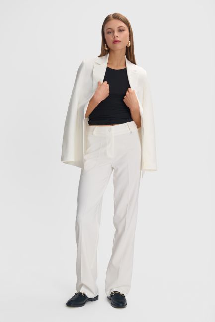 Straight-leg formal trousers - White