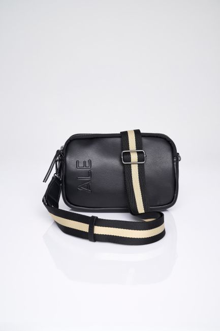 Leatherette crossbody mini bag - Black